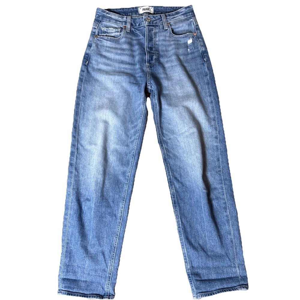 Paige 24 Alexis High Rise Ankle Barrel Leg Jean Exhibition Distressed (waist 26)